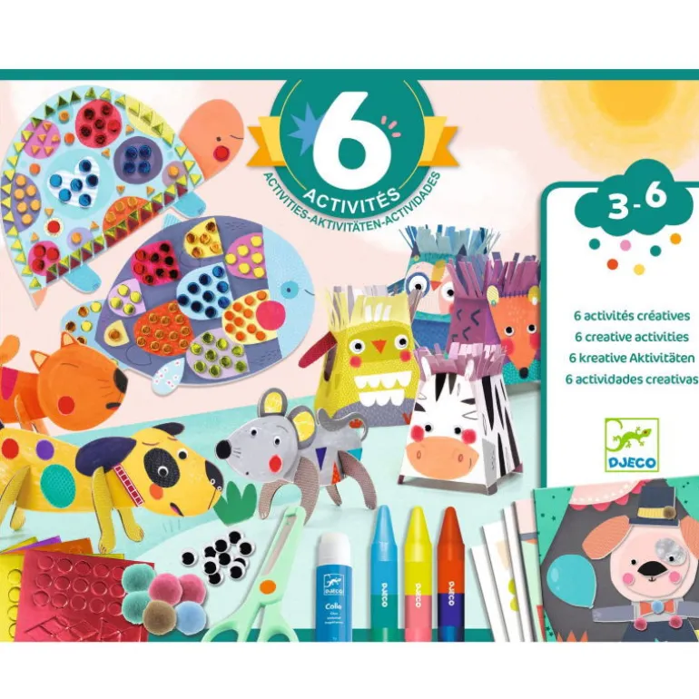 Les animaux et leur maison, coffret d'activités créatives pour enfant 9293<Djeco Sale