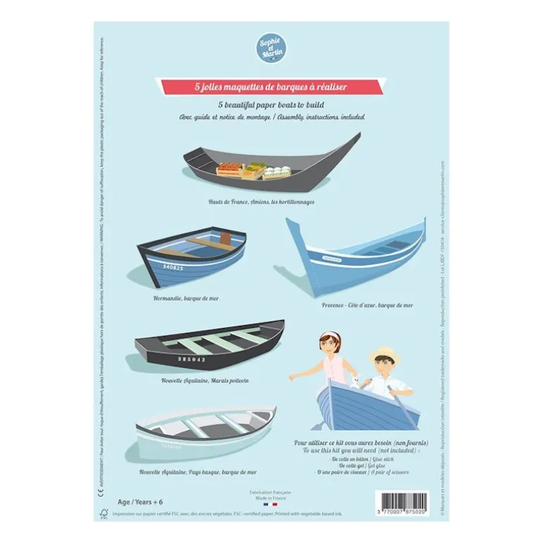 Les barques de France, maquettes en papier ''<Sophie et Martin Best