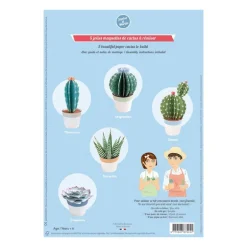 Les petits cactus, maquettes en papier ''<Sophie et Martin Discount