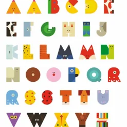 Lettre Y en bois Animaux graphiques<Djeco Shop