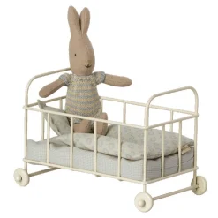 Lit bébé en métal blanc pour souris<Maileg Cheap