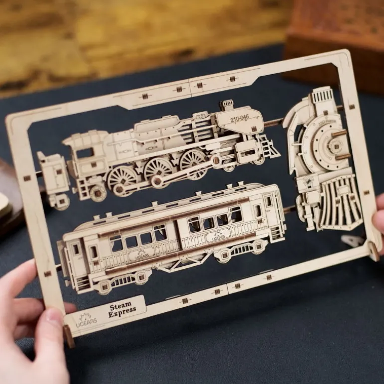 Locomotive à vapeur – UGEARS Puzzle 2,5D en bois<UGEARS models Outlet
