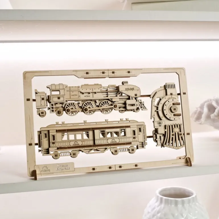 Locomotive à vapeur – UGEARS Puzzle 2,5D en bois<UGEARS models Outlet