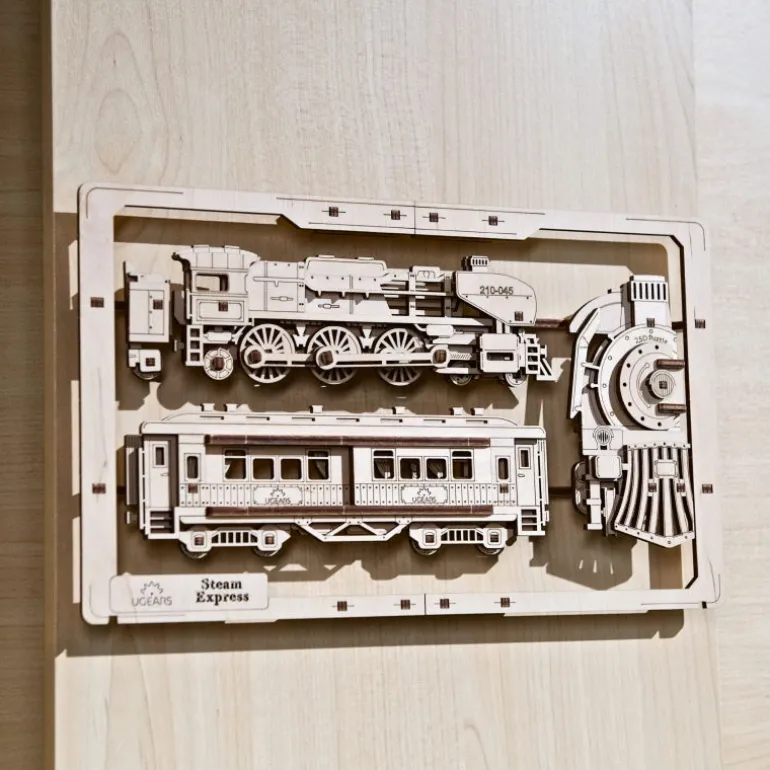 Locomotive à vapeur – UGEARS Puzzle 2,5D en bois<UGEARS models Outlet