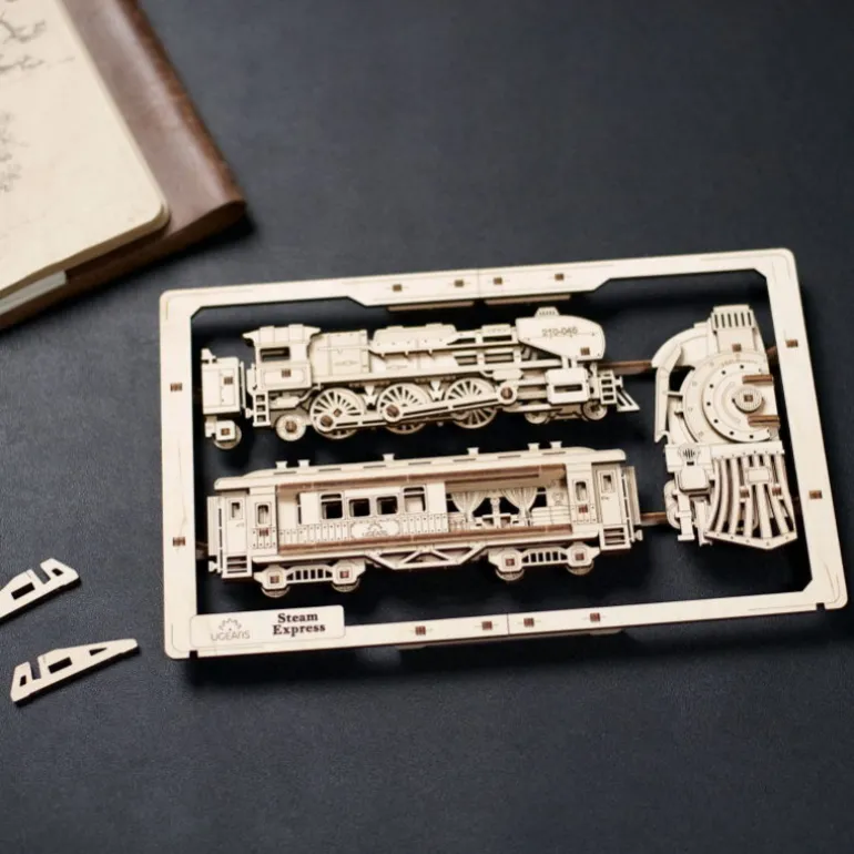 Locomotive à vapeur – UGEARS Puzzle 2,5D en bois<UGEARS models Outlet
