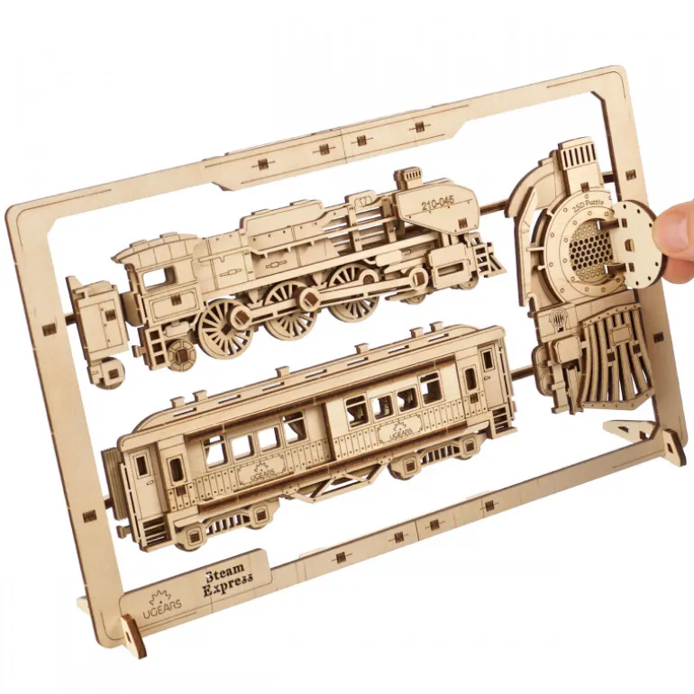 Locomotive à vapeur – UGEARS Puzzle 2,5D en bois<UGEARS models Outlet