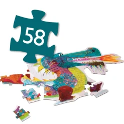 Léon le dragon, puzzle géant 58 pcs 7170<Djeco Shop