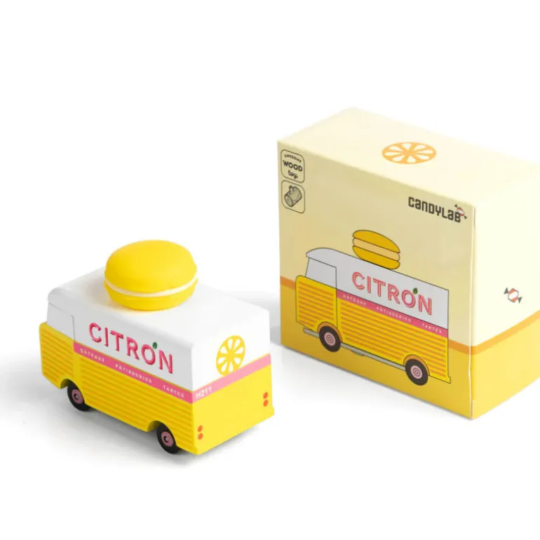 Macaron Van voiture - Jaune citron<Candylab TOYS Cheap