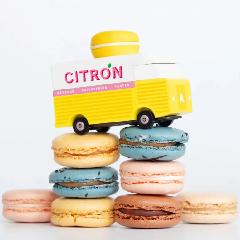 Macaron Van voiture - Jaune citron<Candylab TOYS Cheap