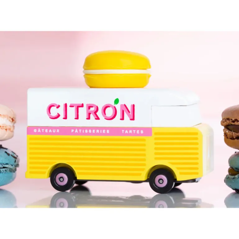 Macaron Van voiture - Jaune citron<Candylab TOYS Cheap