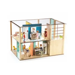 Maison de poupées meublée Cubic + Poupées<Djeco Store