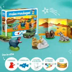Animaux de la savane, coffret 6 moules 39010<Mako moulages Shop