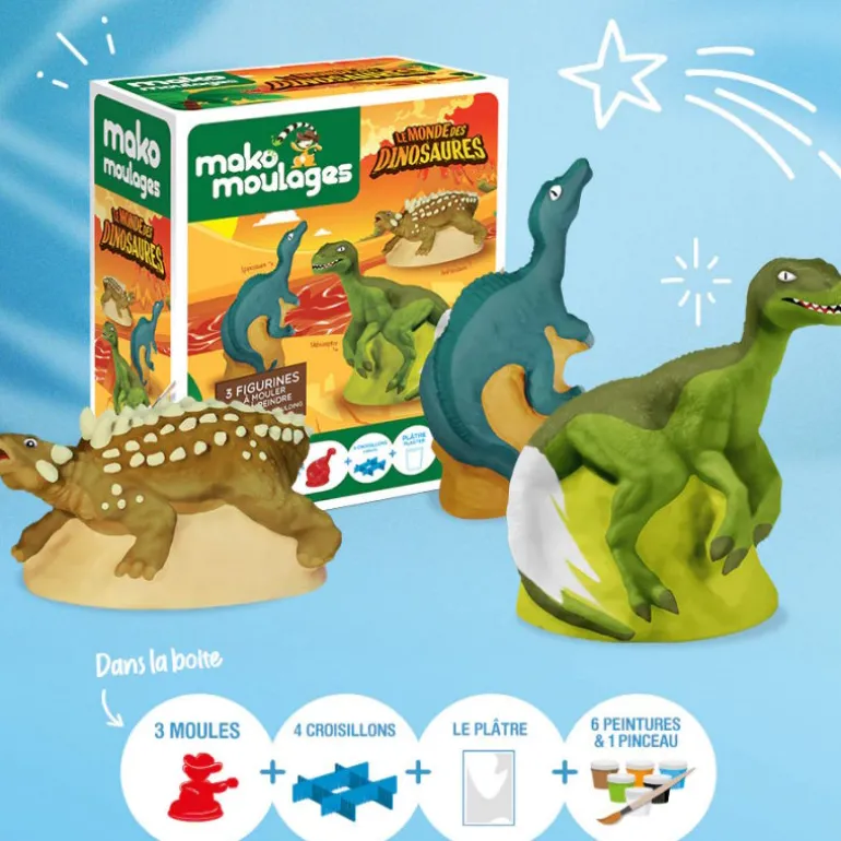 "Le Monde des Dinosaures" étui 3 moules 39097<Mako moulages Hot