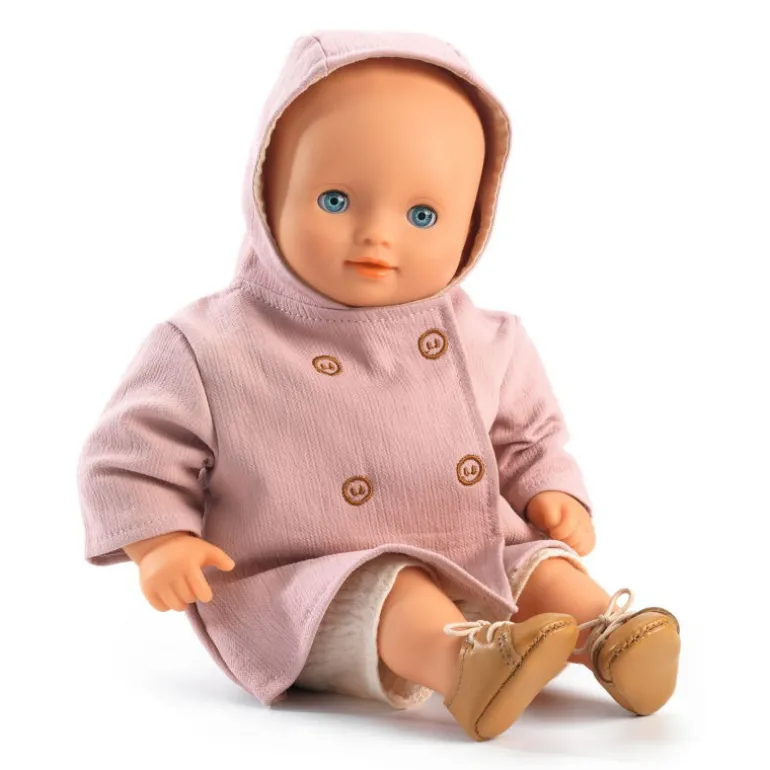 Manteau rose avec capuche, vêtement de poupée POMEA de 7734<Djeco Clearance