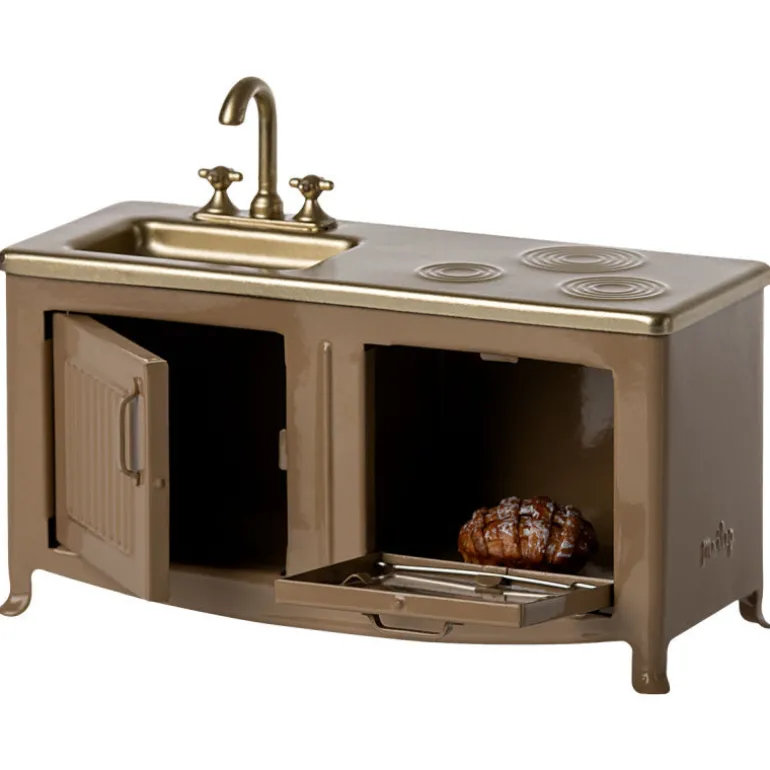 Meuble de cuisine pour souris - Marron clair<Maileg Clearance