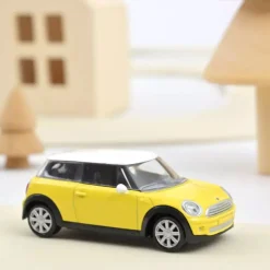 Mini Cooper One jaune, voiture jouet 1/64<NOREV Discount