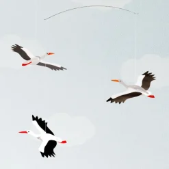 Mobile en papier "Cigognes porte-bonheur"<Flensted Mobiles Clearance