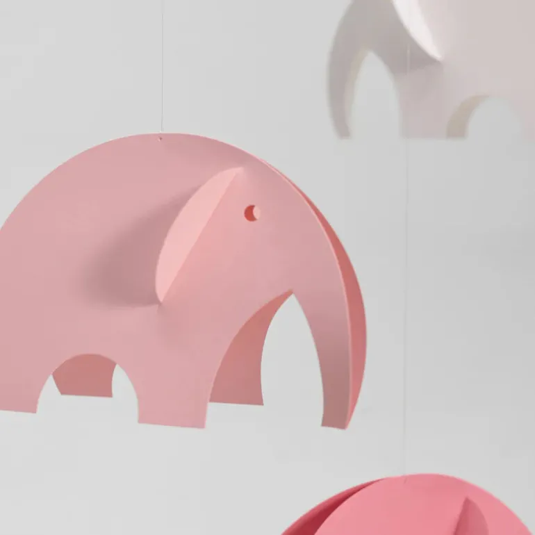 Mobile en papier "Eléphants roses"<Flensted Mobiles Discount