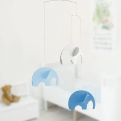 Mobile en papier "Eléphants bleus"<Flensted Mobiles Online