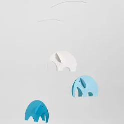 Mobile en papier "Eléphants bleus"<Flensted Mobiles Online