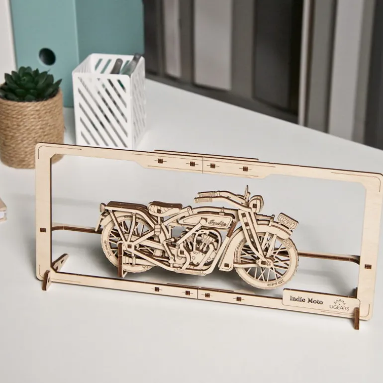 Moto Indie – UGEARS Puzzle 2,5D en bois<UGEARS models Discount