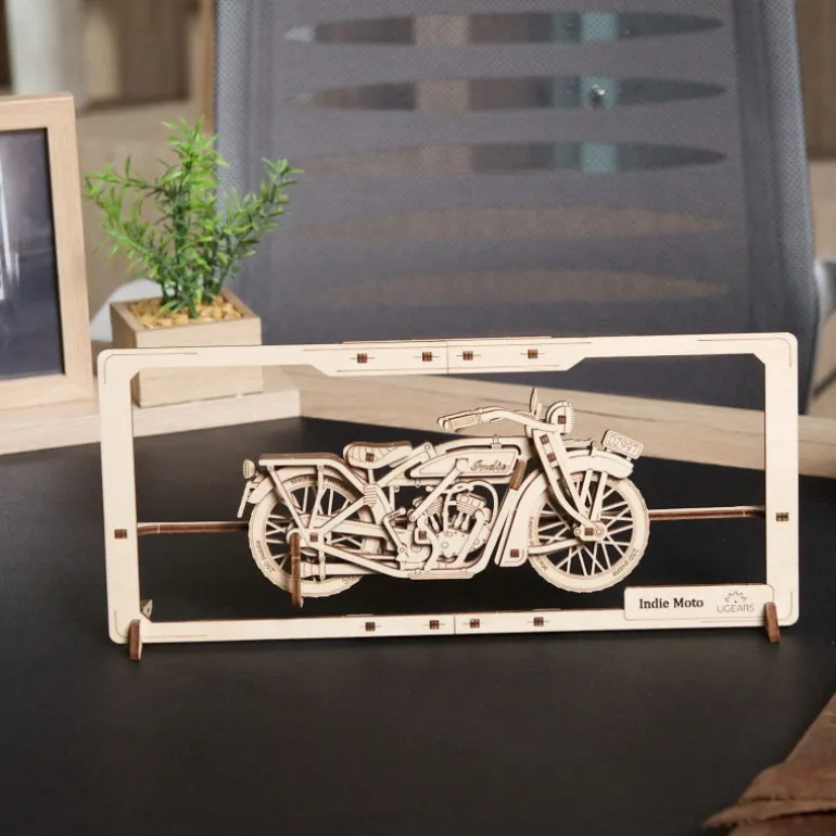 Moto Indie – UGEARS Puzzle 2,5D en bois<UGEARS models Discount