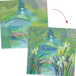 Pastels "Sur l'étang aux Nymphéas" 9384 inspired by Claude Monet<Djeco Discount