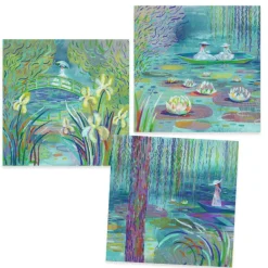 Pastels "Sur l'étang aux Nymphéas" 9384 inspired by Claude Monet<Djeco Discount