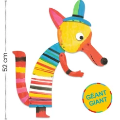 Peindre 3 personnages géants "La famille Renard" 9897<Djeco Sale