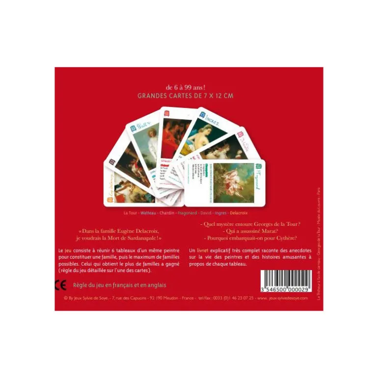 Peintres français classiques, jeu de 7 familles Sylvie de Soye<Jeux Sylvie de Soye Online