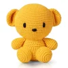 Peluche doudou ourson Boris en crochet - Miffy - Just Dutch - jaune - coton bio<Peluches Miffy & Snoopy Best
