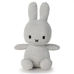 Peluche Miffy en velours côtelé gris clair 24cm<Peluches Miffy & Snoopy Store