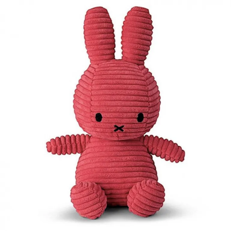 Peluche Miffy en velours côtelé rose fuchsia 23cm<Peluches Miffy & Snoopy Best Sale
