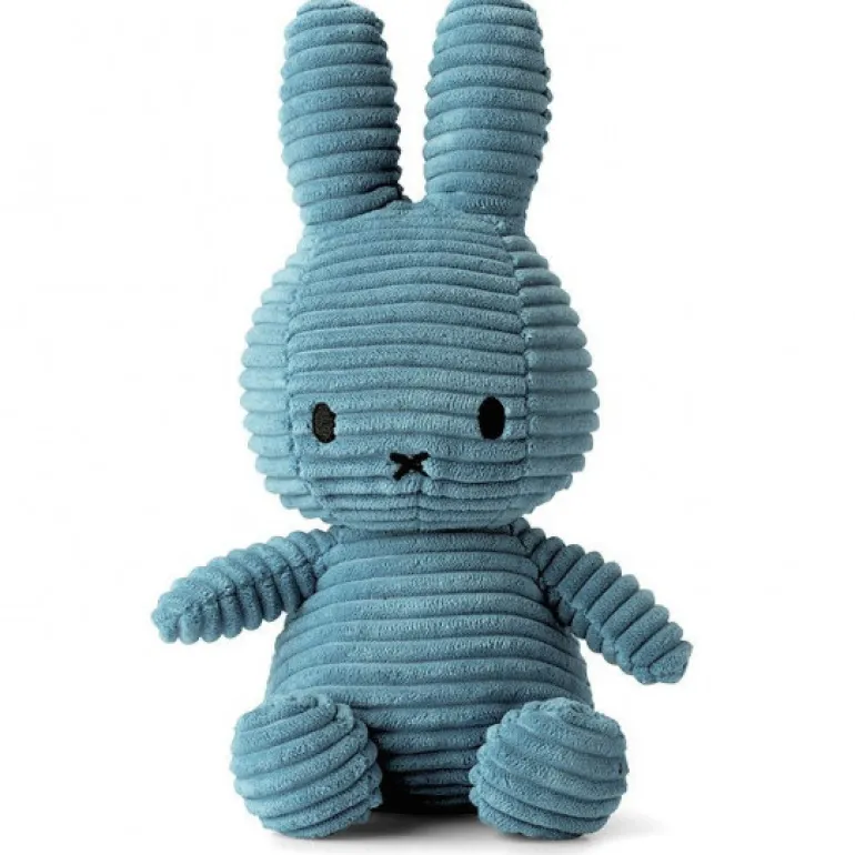 Peluche Miffy en velours côtelé bleu "aviateur" 23cm<Peluches Miffy & Snoopy Discount