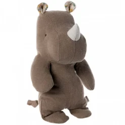 Peluche Rhino en lin - Safari friends - couleur chocolat - petit modèle 22cm<Maileg Sale