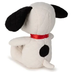 Peluche Snoopy assis en tissu matelassé crème - 17cm en boîte cadeau<Peluches Miffy & Snoopy Sale