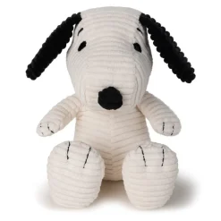 Peluche Snoopy assis en velours côtelé crème - 19cm<Peluches Miffy & Snoopy Sale