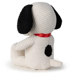 Peluche Snoopy assis en velours côtelé crème - 27cm en boîte cadeau<Peluches Miffy & Snoopy Fashion