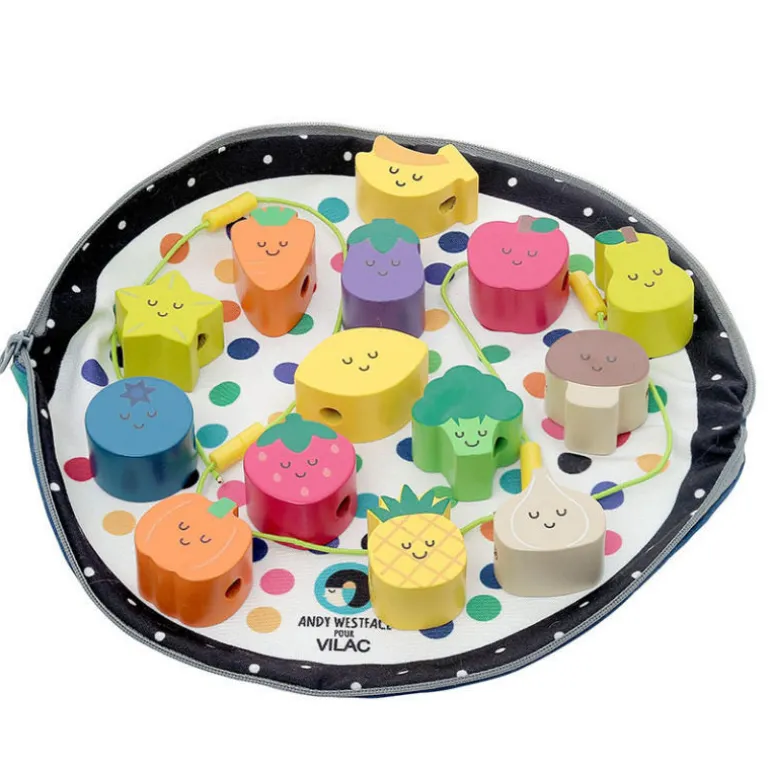 Perles en bois à enfiler "Tutti Frutti" Andy Westface pour 7416<VILAC Best Sale
