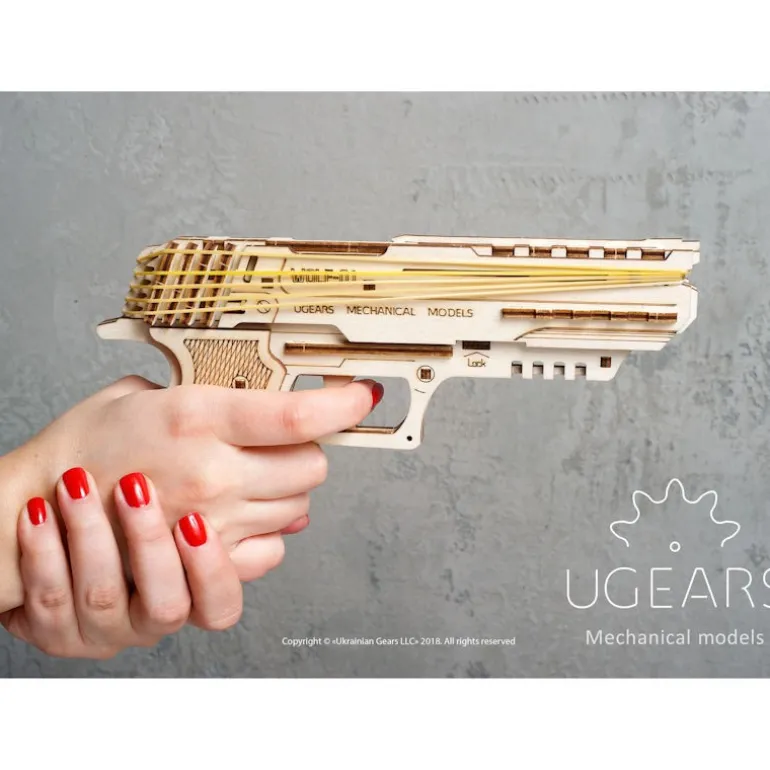 Pistolet Wolf 01 – UGEARS Puzzle 3D Mécanique<UGEARS models Sale