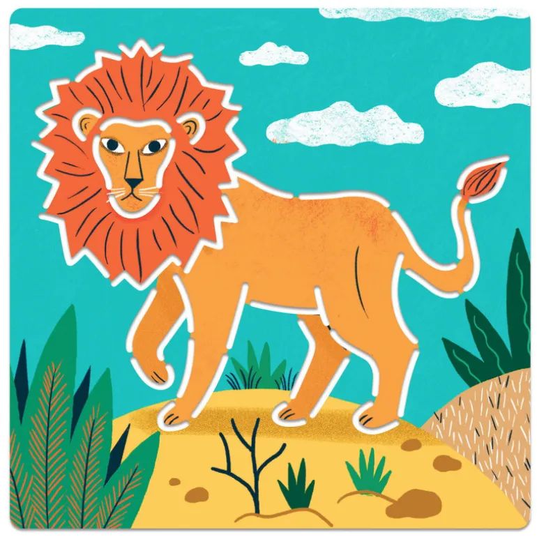 Pochoirs Animaux sauvages 8916<Djeco Cheap
