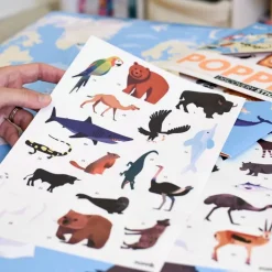 Poster en stickers "Animaux du monde"<POPPIK Outlet
