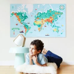 Poster en stickers "Carte du monde"<POPPIK Cheap