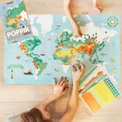 Poster en stickers "Carte du monde"<POPPIK Cheap