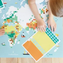 Poster en stickers "Carte du monde"<POPPIK Cheap