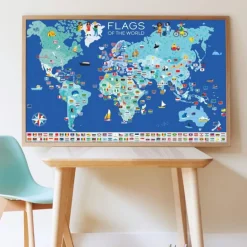 Poster en stickers "Drapeaux du monde"<POPPIK Online