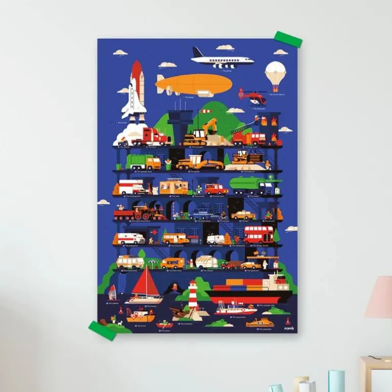 Poster en stickers "Véhicules"<POPPIK New
