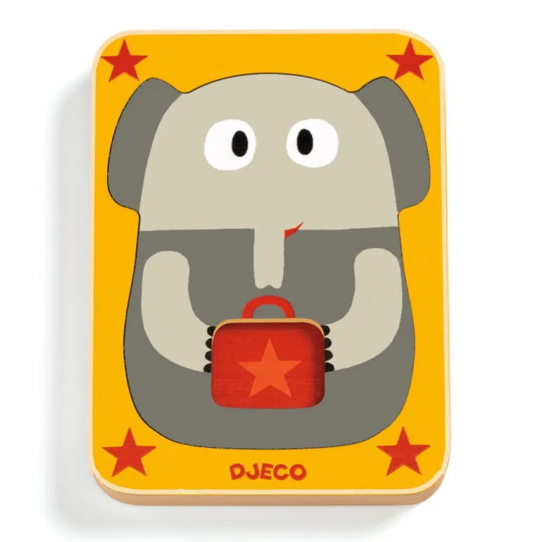 Puzzle 3 niveaux Leo & Co 1475<Djeco Discount