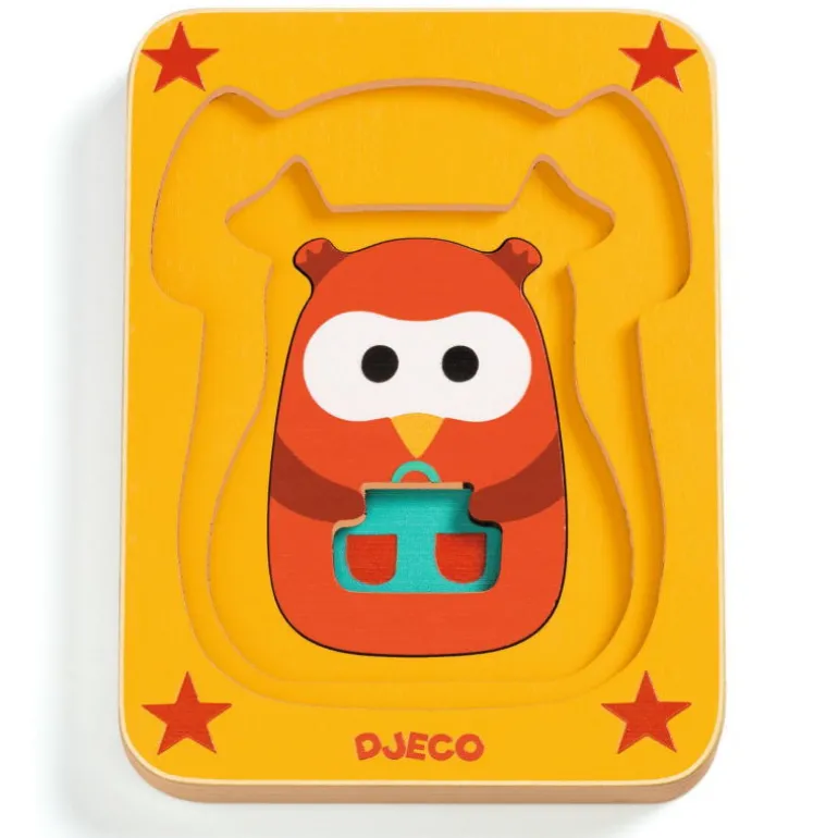 Puzzle 3 niveaux Leo & Co 1475<Djeco Discount