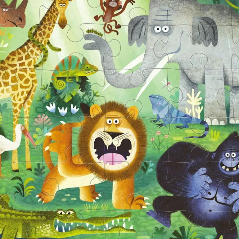 Puzzle 36 pcs 'Animaux très sauvages'<Crocodile Creek Best